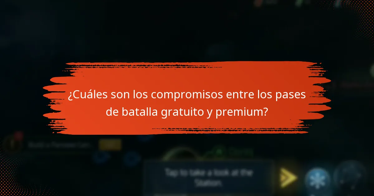¿Cuáles son los compromisos entre los pases de batalla gratuito y premium?